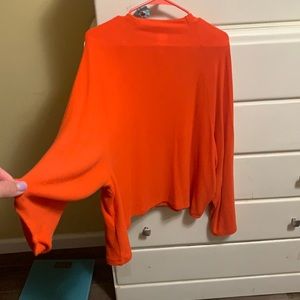 orange sweater